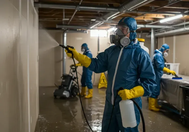 Basement Sanitization and Antimicrobial Treatment process in Taylor Mill, KY